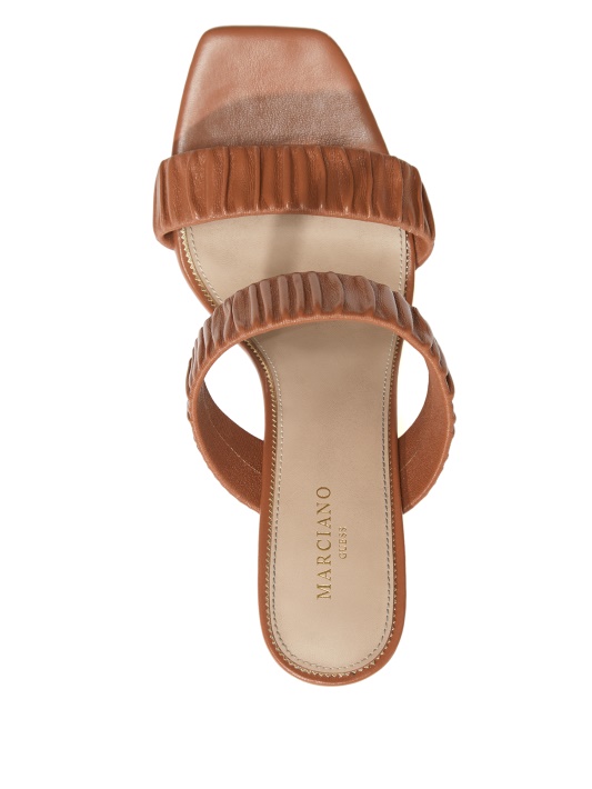 Cukrus Migdolas Elena Ruched Sandalai Balti