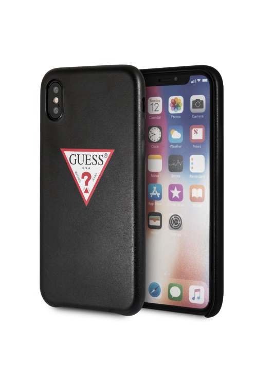 Dirbtinės Odos Logotipas Iphone X Dėklas Juodas Spėjimas