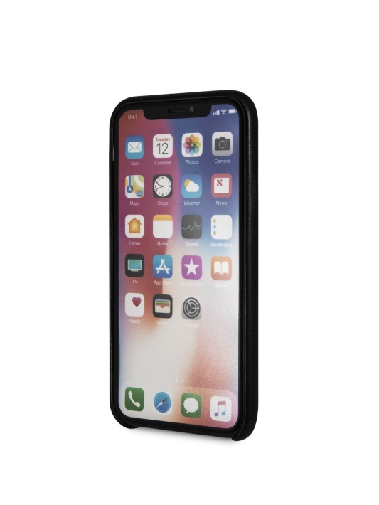 Dirbtinės Odos Logotipas Iphone X Dėklas Juodas Spėjimas