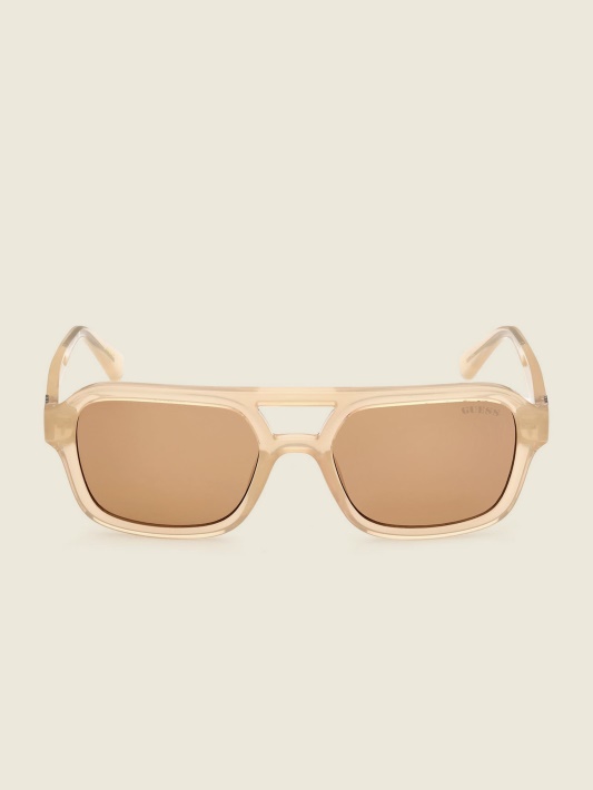 Spėk Originalūs Aviator Akiniai Nuo Saulės Blizgantys Smėlio Spalvos/rudi