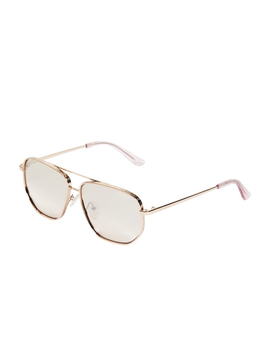 Blizgus Rožinis Auksas/bordo Kelly Aviator Akiniai Nuo Saulės Spėlioti