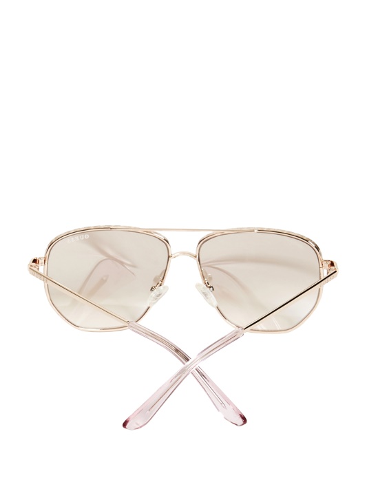 Blizgus Rožinis Auksas/bordo Kelly Aviator Akiniai Nuo Saulės Spėlioti