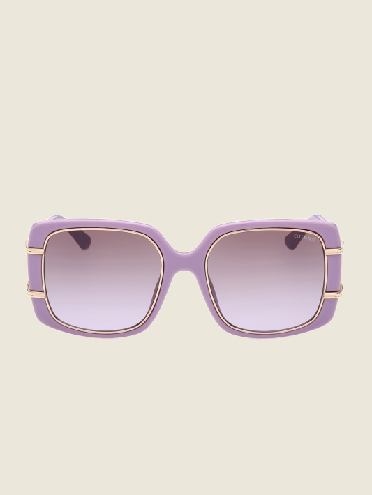 Per Dideli Kvadratiniai Akiniai Nuo Saulės Spėja Violetiniai