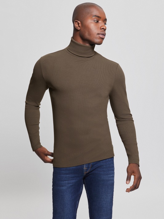 Bittersweet Cocoa Atspėti Mateo Turtleneck Marškinėliai