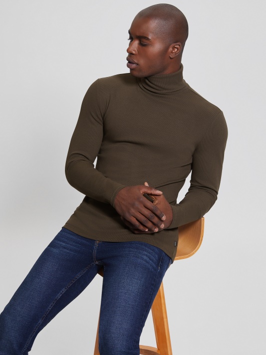 Bittersweet Cocoa Atspėti Mateo Turtleneck Marškinėliai