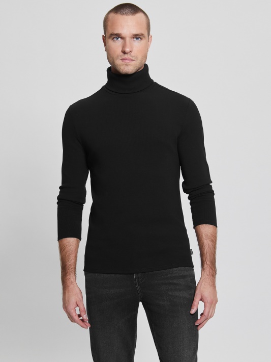 Mateo Turtleneck Tee Jet Juodas Spėjimas