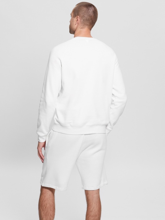 Eko Aldwin Logotipo Megztinis Guess Blanc/scuffy