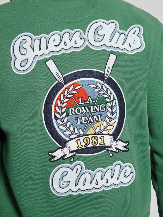 Yustin Išsiuvinėtu Logotipu Megztinis Guess Chaser žalia