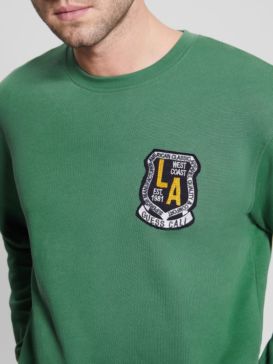 Yustin Išsiuvinėtu Logotipu Megztinis Guess Chaser žalia