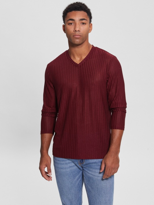 Atspėti Vino Sandėlio V-neck Trikotažo Marškinėliai