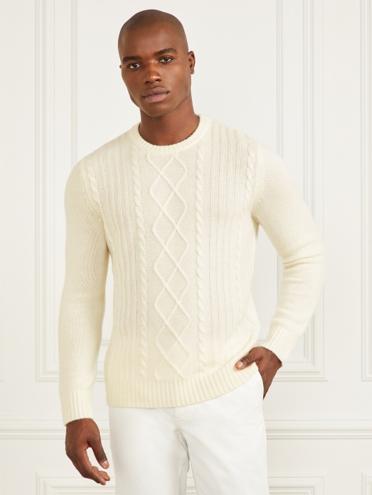 Atspėti Kašmyrui Crewneck Megztinis Creme Brulee