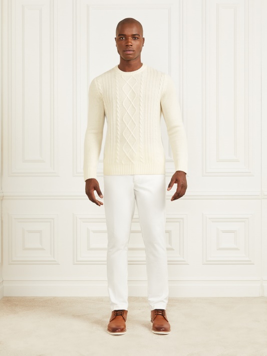 Atspėti Kašmyrui Crewneck Megztinis Creme Brulee