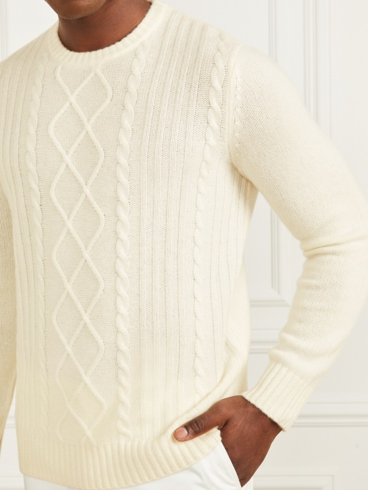 Atspėti Kašmyrui Crewneck Megztinis Creme Brulee