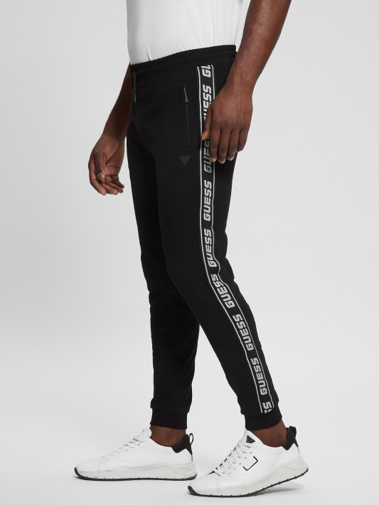 Eko Arlo Logotipo Juosta Joggers Jet Black Spėjimas