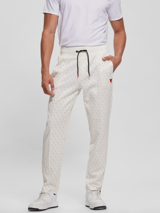 Guess Eco Korbin Sportinės Kelnės 4g Aop Pure White