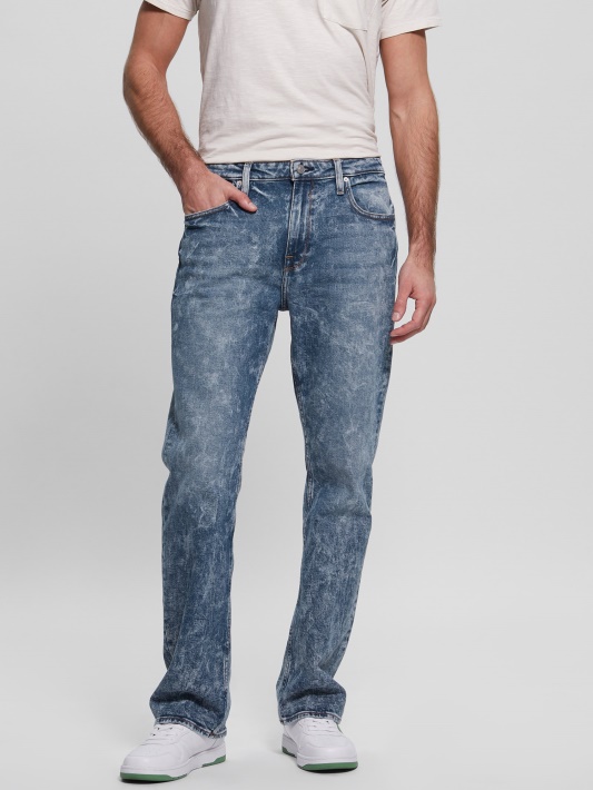 Modernūs Bootcut Džinsai Atspėti Vintažinį Indigo