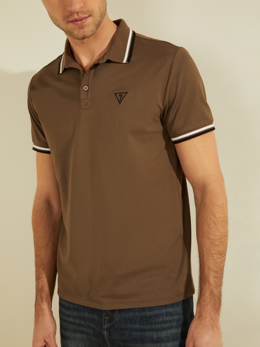 Atspėkite Antikvarinį Taupe Sportinį Pique Logotipą Polo