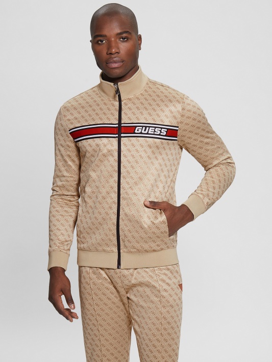 Eco Korbin Bėgimo Striukė 4g Aop Beige Blanco Guess