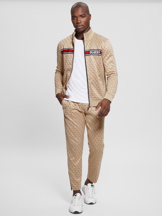 Eco Korbin Bėgimo Striukė 4g Aop Beige Blanco Guess