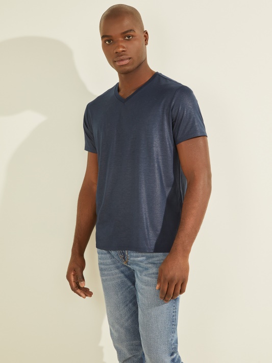 Mason V-neck Marškinėliai Atspėti Vidurnakčio Slyvų