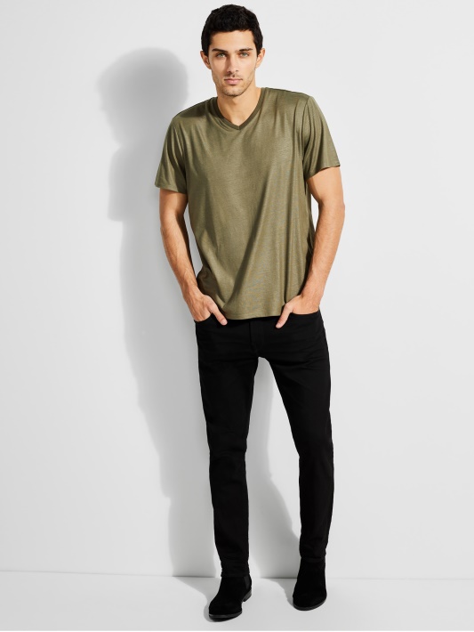 Mason V-neck Tee Army Alyvuogių Spėjimas