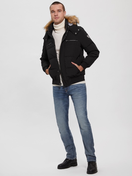 Jet Black Multi Guess David Puffer Striukė