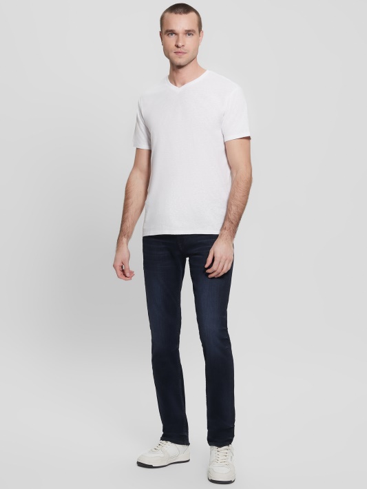 Siaurėjantys Džinsai Ringer Wash Indigo Spėjimas