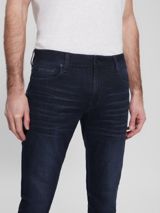 Siaurėjantys Džinsai Ringer Wash Indigo Spėjimas