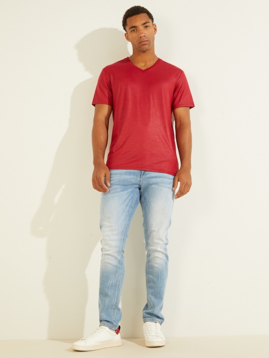 Mason V-neck Marškinėliai Atspėti čili Raudona