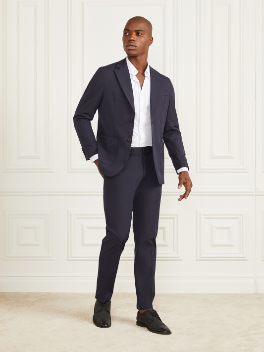 Atspėkite Mėlynas Elegantiškas Marcello Atliekančias Chino Kelnes
