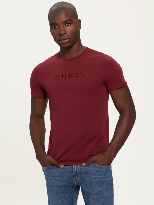 Išsiuvinėtas Logotipas Tee Guess Vino