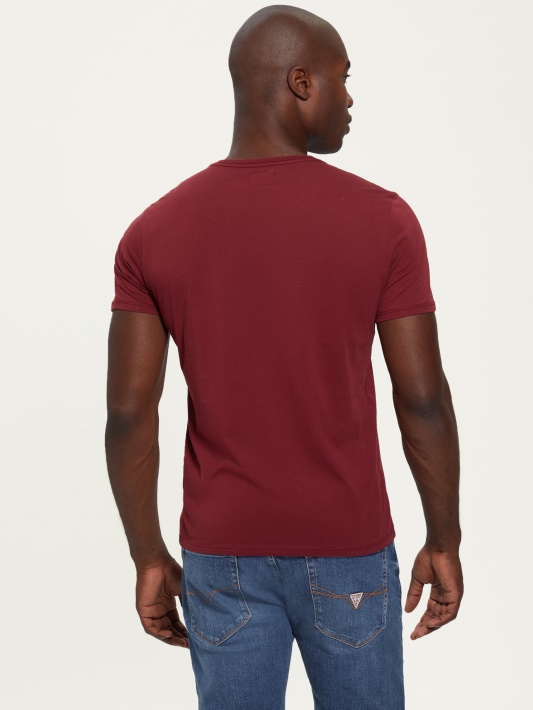 Išsiuvinėtas Logotipas Tee Guess Vino