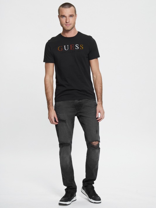 Atspėti Reljefinį Logotipą Tee Jet Black