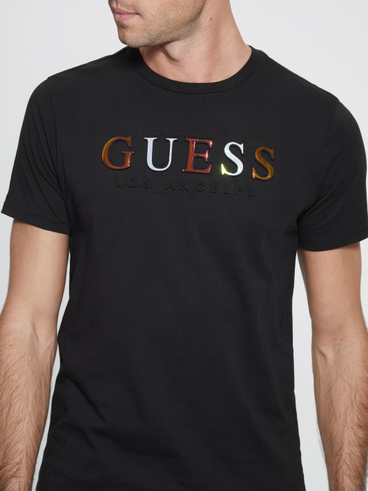 Atspėti Reljefinį Logotipą Tee Jet Black