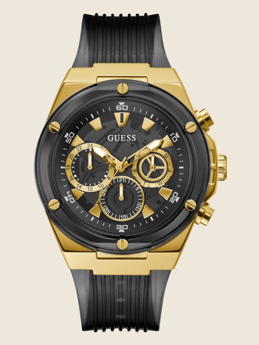 Juodas Daugiafunkcis Laikrodis Guess Multi