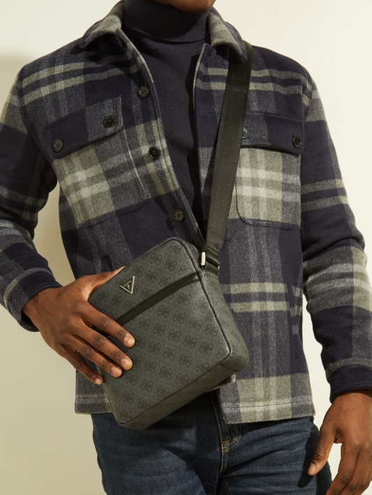 Atspėti Juoda Vezzola Smart Top Užtrauktuku Kvadratinis Crossbody