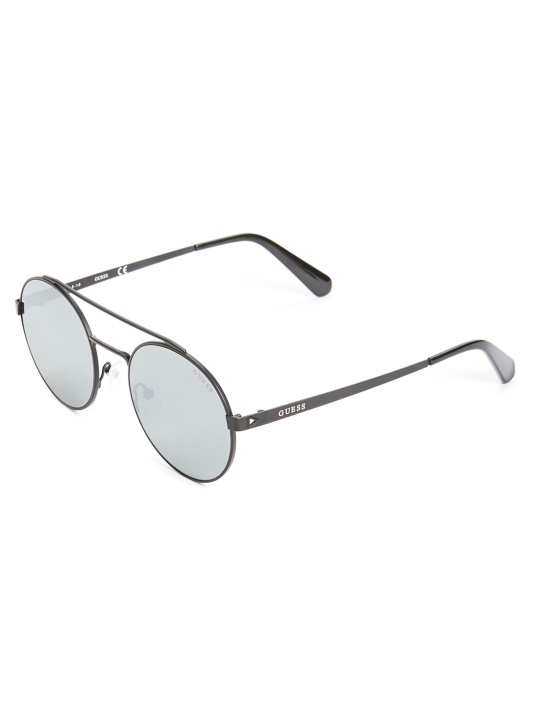Jack Round Aviator Akiniai Nuo Saulės Atspėti Juodi