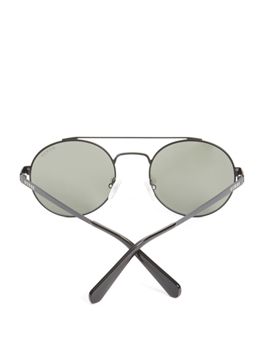 Jack Round Aviator Akiniai Nuo Saulės Atspėti Juodi