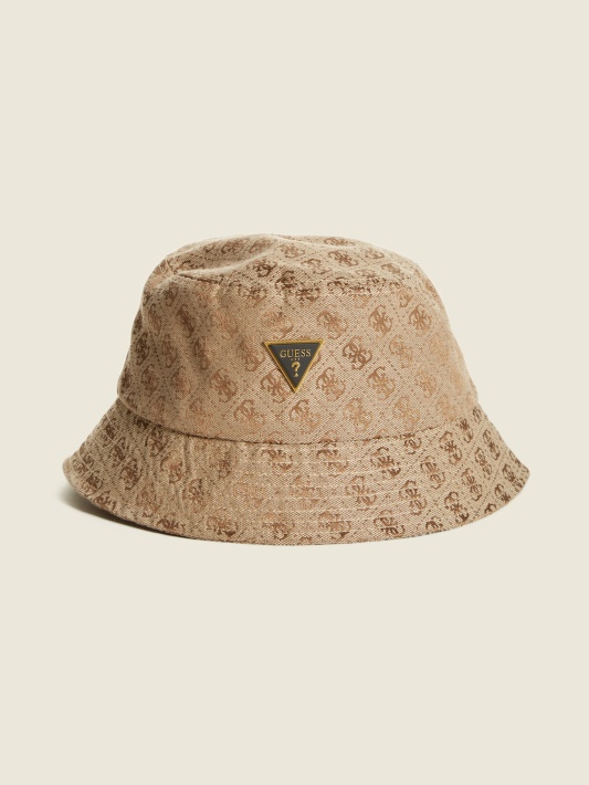 Atspėti Vezzola Logotipas Bucket Hat Beige Overflow