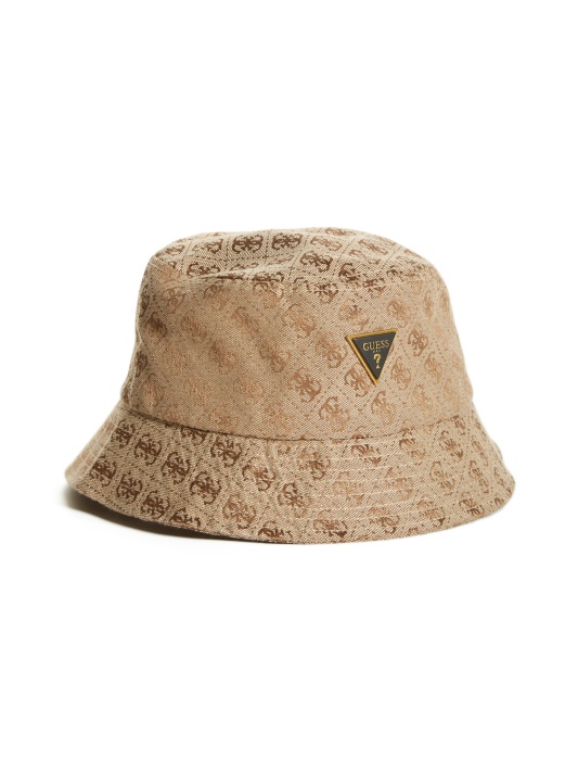 Atspėti Vezzola Logotipas Bucket Hat Beige Overflow