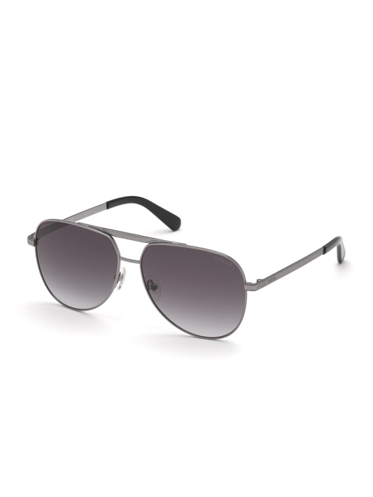 Sidabriniai Guess Manny Aviator Akiniai Nuo Saulės