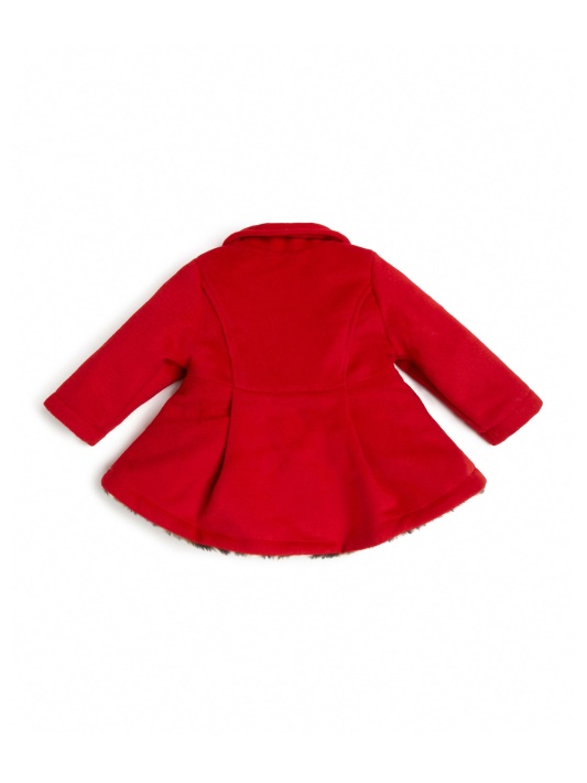 Briliantinis Uogų Guess Paltas Su Dirbtiniu Kailiu (3m-7)