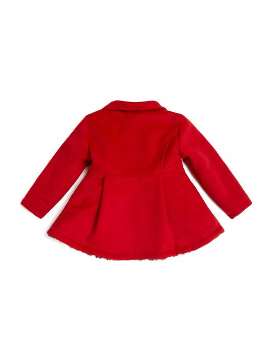 Briliantinis Uogų Guess Paltas Su Dirbtiniu Kailiu (3m-7)