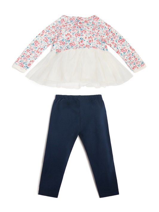 Mini Gėlių Puokštė Peplum Viršus Ir Antblauzdžių Komplektas (0-24m) Atspėti