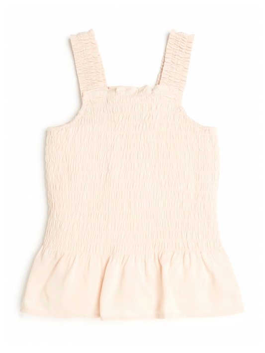 Dolly Pink Smocked Peplum Bakas (7-14) Spėjimas