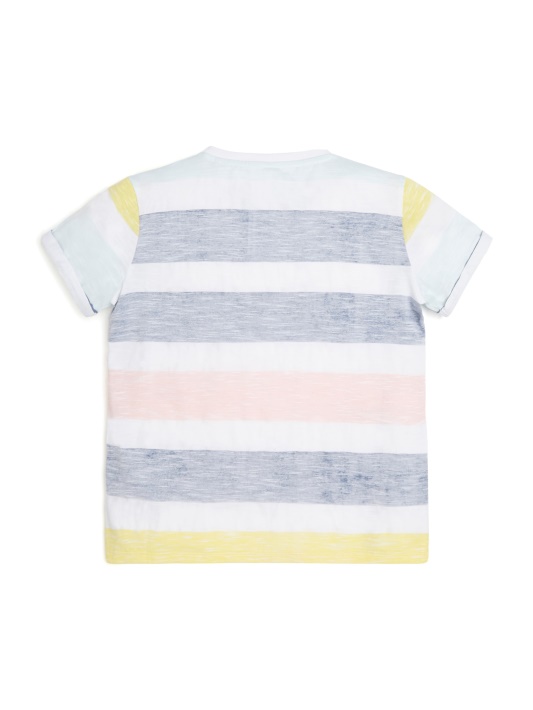 Dryžuotas Henley Tee (7-16) Atspėti Stebuklas Juostelė Geltona