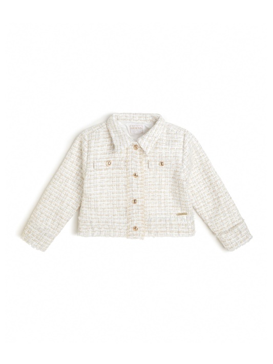 Balta Lurex Boucle Boucle Striukė (3m-7) Atspėti