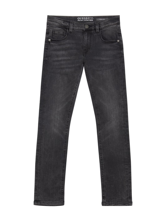 Eco Slim Džinsai (7-16) Atspėti Juodas Junior Boy Wash