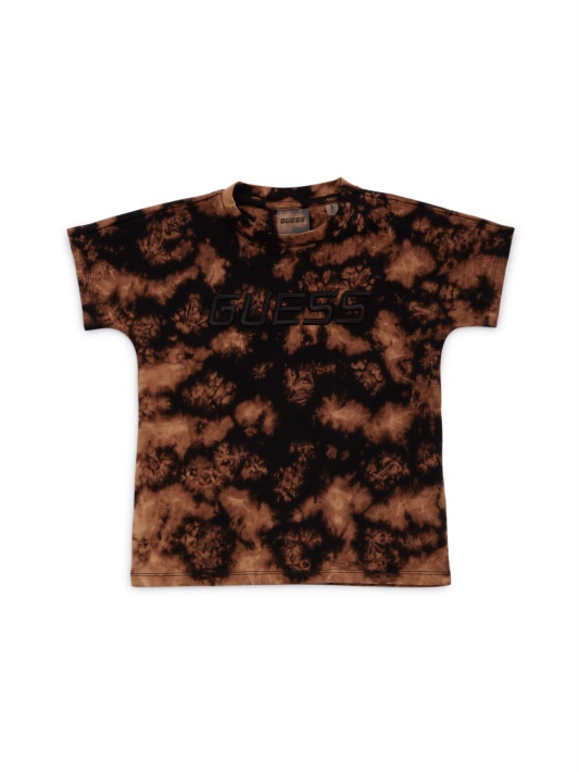 Guess Tie-dye Logo Tee (4-14) Thunderstorm Tie-dye Blac