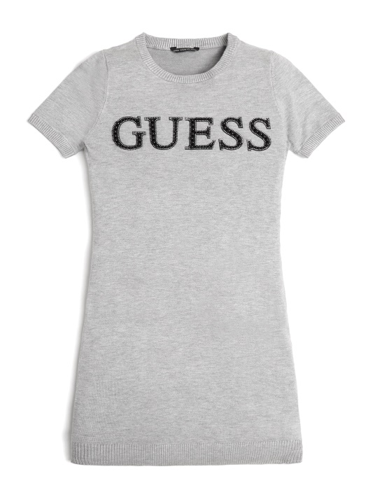 šviesi Akmuo, Viržių Guess Logo Megztinė Suknelė (7-14)